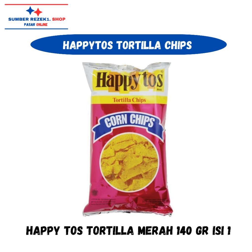 HappyTos Tortilla chips Original Merah 140 Gr PROMO MURAH