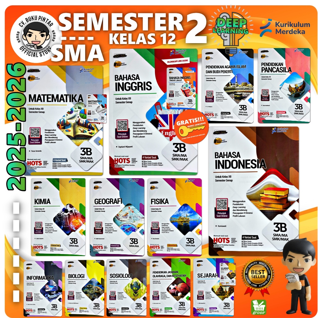 LKS SMA KELAS XII 12 SEMESTER 2 KURIKULUM MERDEKA 2025-2026 DEEP LEARNING | INTENS PUTRA NUGRAHA  | 