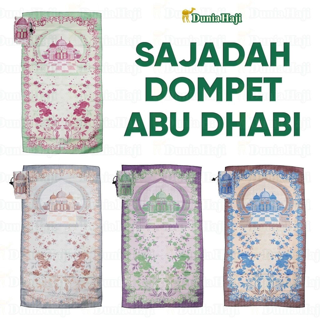 Sajadah TAS DOMPET Motif Abu Dhabi Turkey ( 5 Warna Series ) Sajadah Travel  [BEST SELLER]