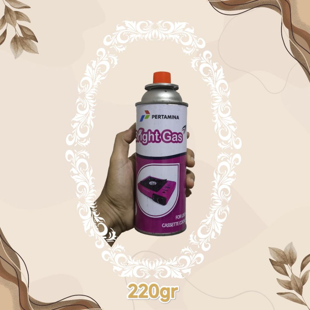 Bright Gas Can 220gram, Untuk Fire Torch atau Kompor Portable (4pcs).