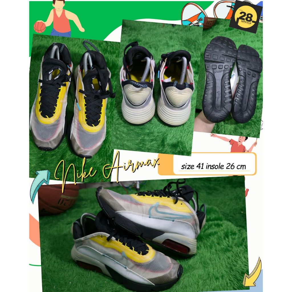 Sepatu Basketball, Badminton, Training Airmax size 41 insole 26cm