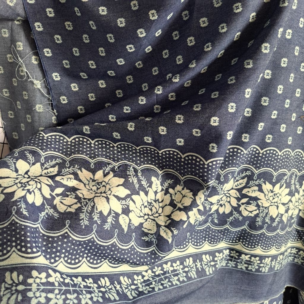 kain katun soft denim atasan - kain katun denim premium - kain denim chambray [khrky04]