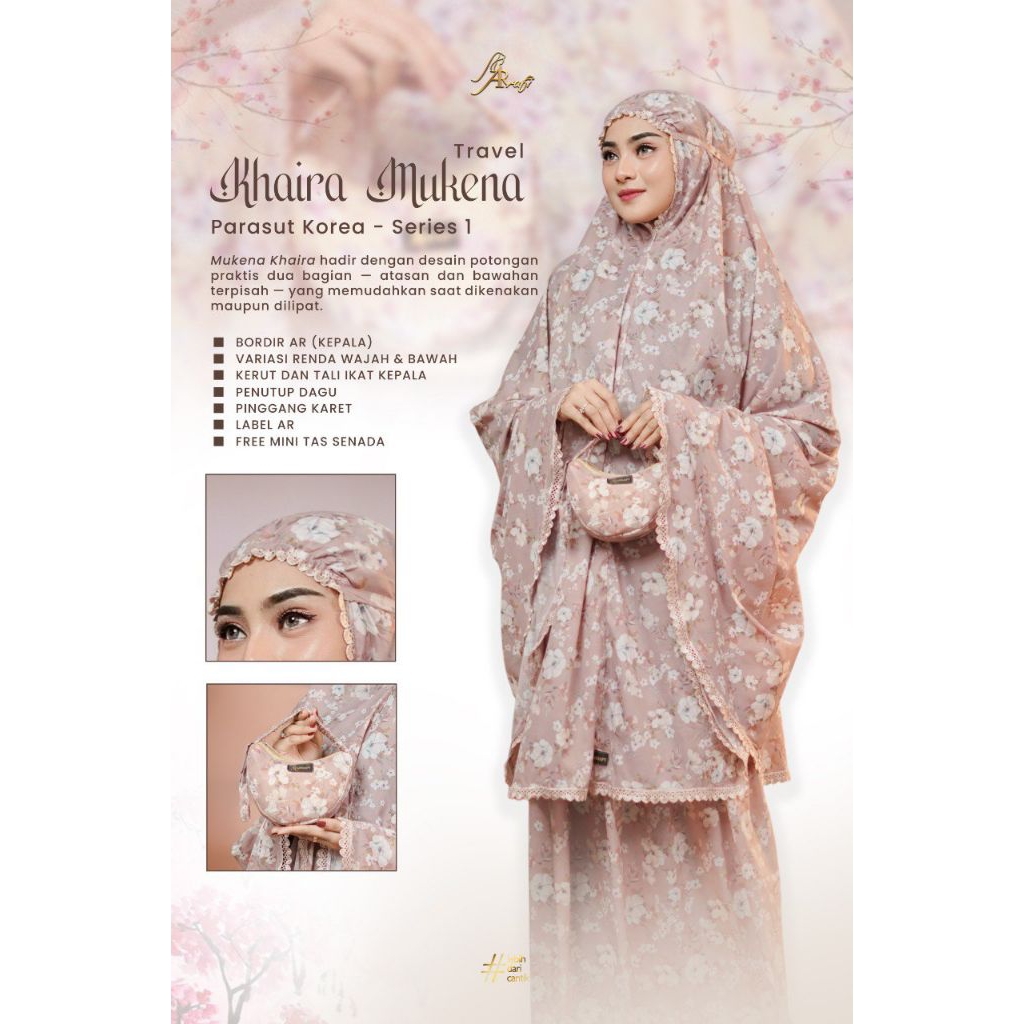 KHAIRA MUKENA TRAVELING - Mukena Parasut Korea By Hijab Arrafi ARRAFI QUEEN 2026