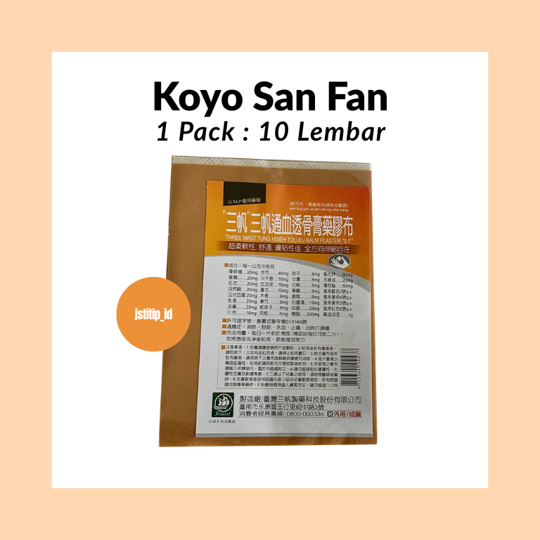 Koyo San Fan Taiwan Original – 1 Pak Isi 10 Pcs | Koyo Herbal