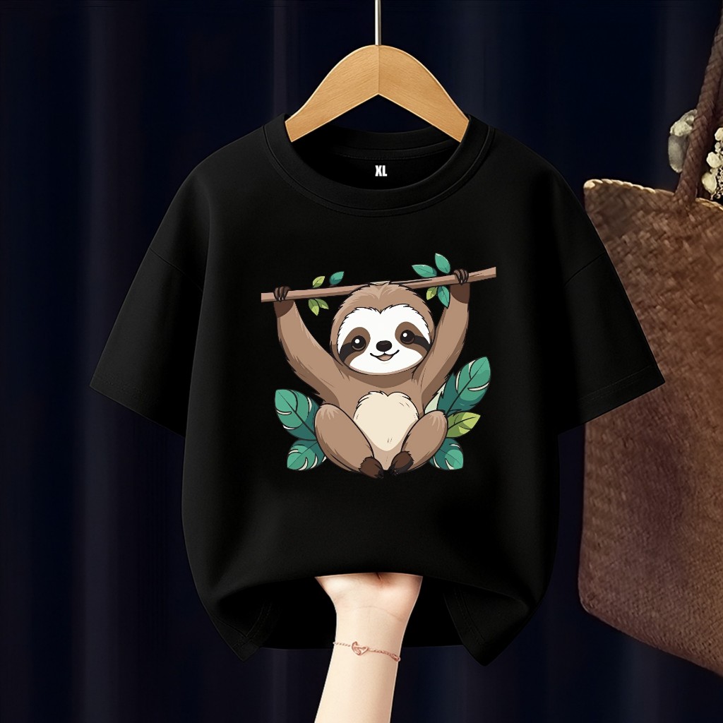 BAJU KAOS ANAK SLOTH ANIMAL SLOTH CUTE FREE CUSTOM NAMA