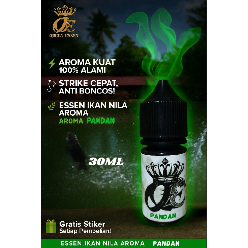 ESSEN NILA STRIKE CEPAT Aroma Pandan Ampuh & Tahan Lama – QUEEN ESSEN 30ml free stiker