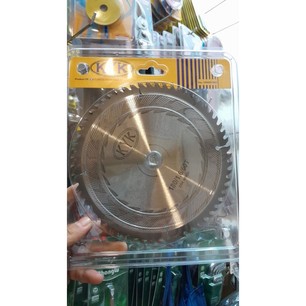 Mata gergaji kayu 7" x 60T KYK. / Saw Blade potong kayu piring gergaji KYK WOOD