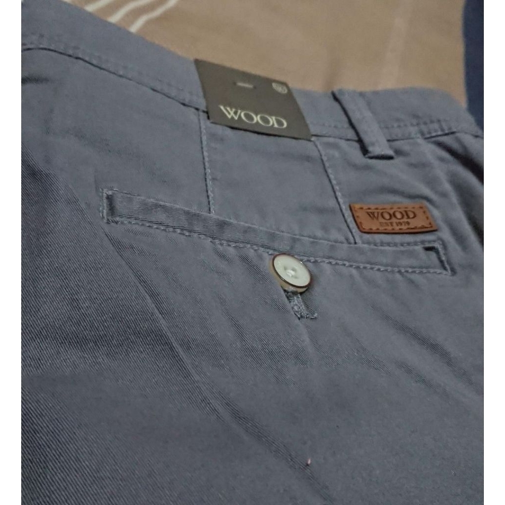 Wood Celana Panjang Chinos/Chino Pants Stretch Abu/Grey 29