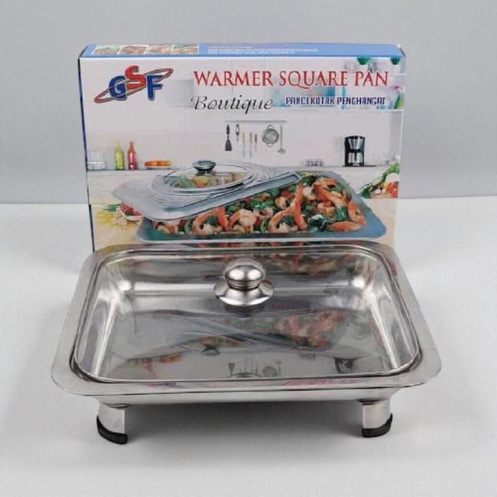 Panci Kotak Penghangat - Warmer Square Pan