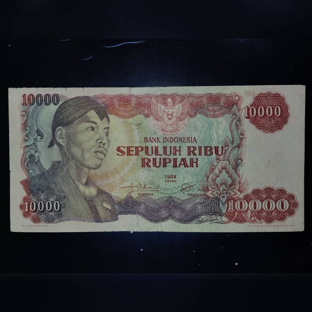 uang kuno 10000 rupiah seri jenderal Sudirman -seri X "REPLACEMENT"
