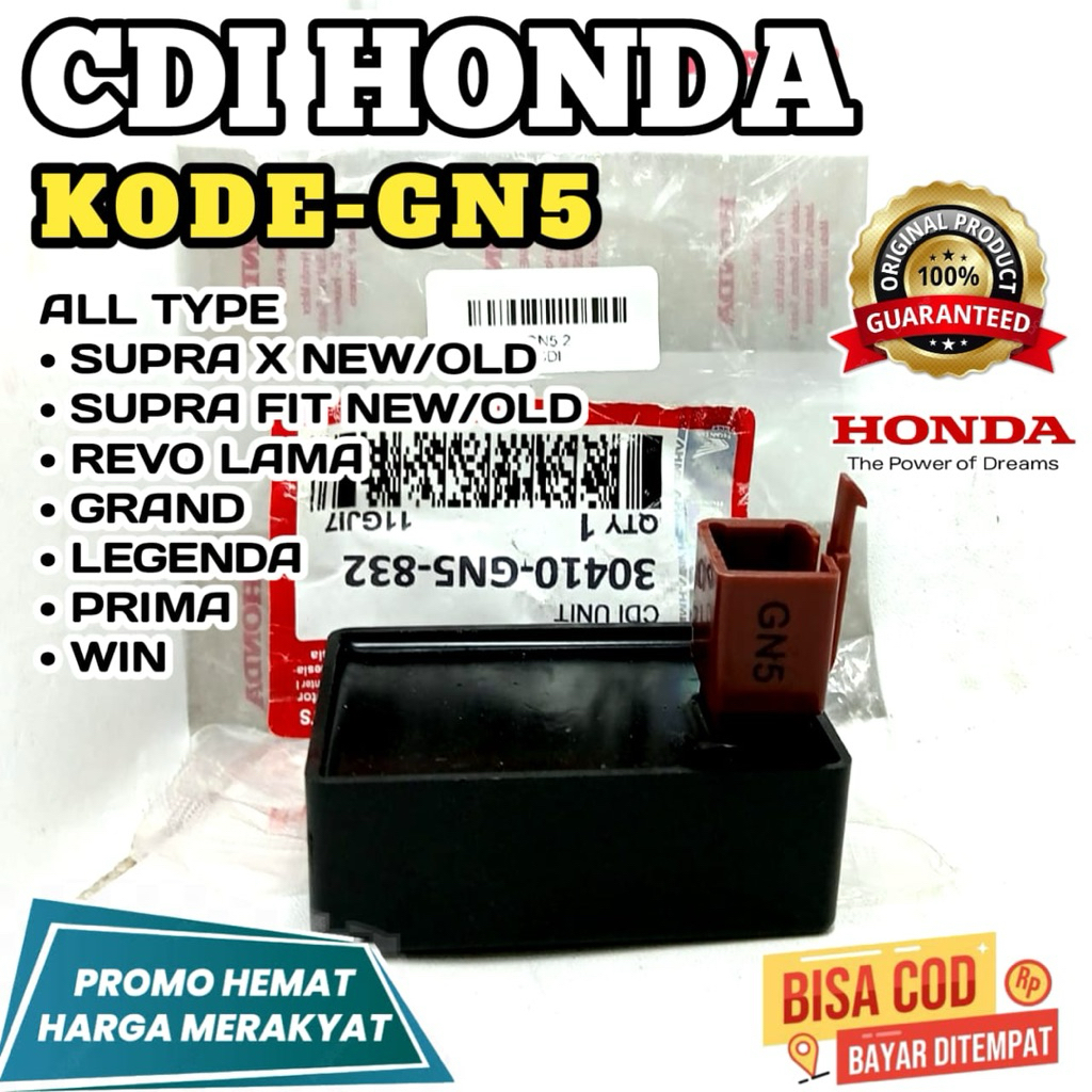 CDI GN5,ORIGINAL HONDA,CDI SUPRA X NEW/OLD,SUPRA FIT NEW/OLD,REVO LAMA,GRAND,LEGENDA,PRIMA,CDI WIN,C