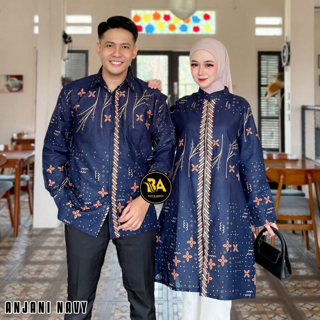 Baju Batik Couple Seragam Batik Guru Kemeja Batik Couple Tunik Batik Couple Premium Quality