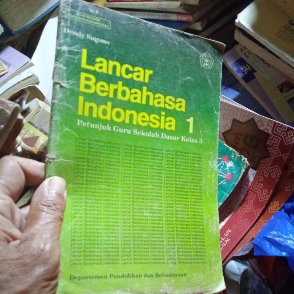 buku Lancar Berbahasa Indonesia 1, petunjuk Guru SD kelas 3, buku original jadul