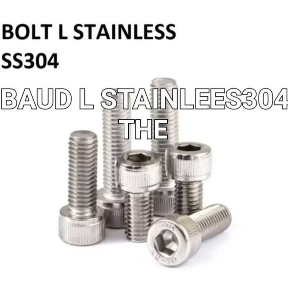 BAUT L STAINLESS304 THE KUNCI L8..( M10X20-120mm )