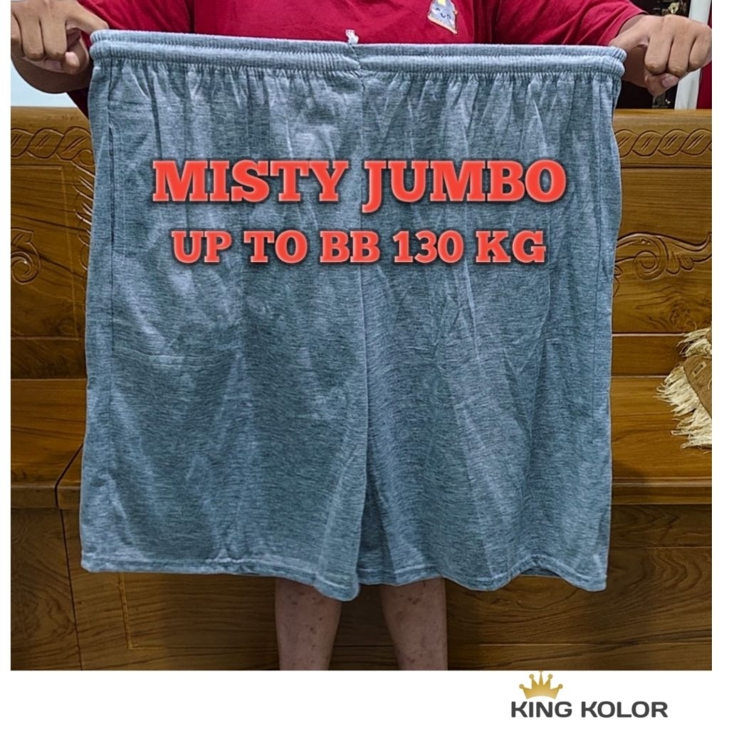 CELANA PENDEK KOLOR JUMBO - CELANA PENDEK SANTAI - UNISEX - XXXL-XXXXL - MiSTY - MST