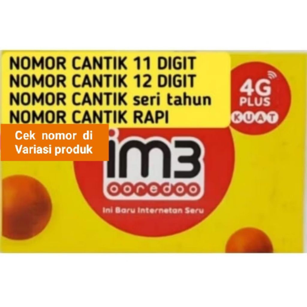 Nomor cantik perdana indosat 11 digit /12 digit /nomor cantik pasangan/perdana Indosat nomor rapi