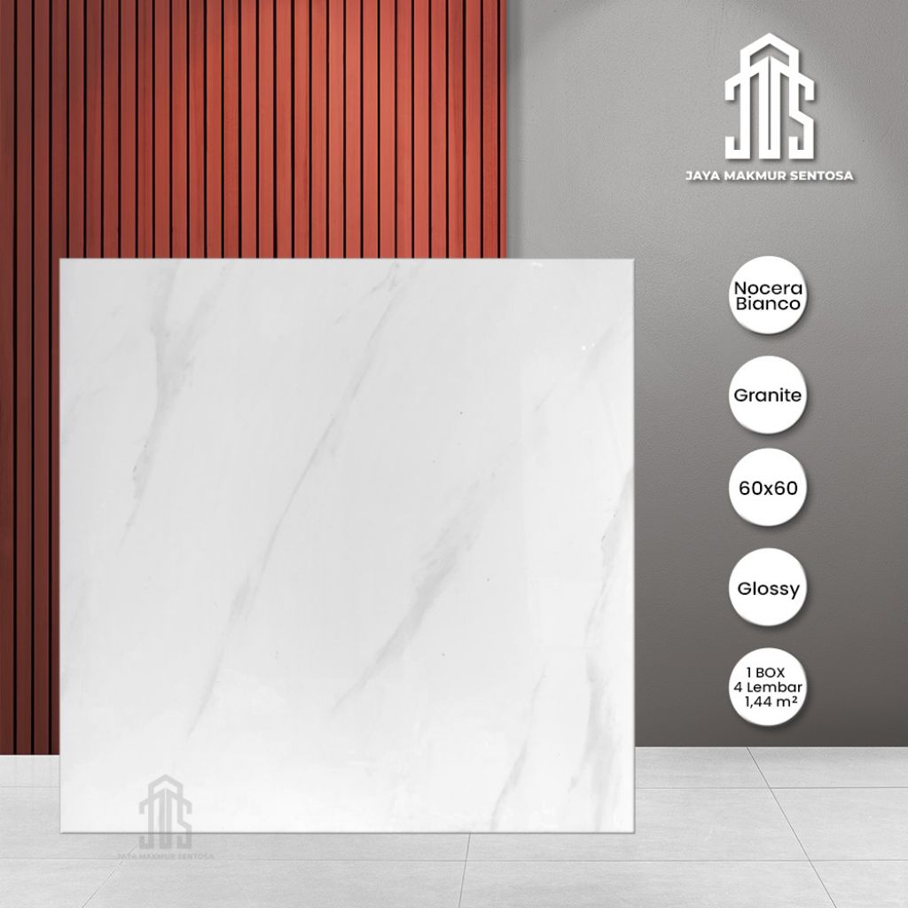 Granit 60x60 Glossy Sun Power Nocera Bianca