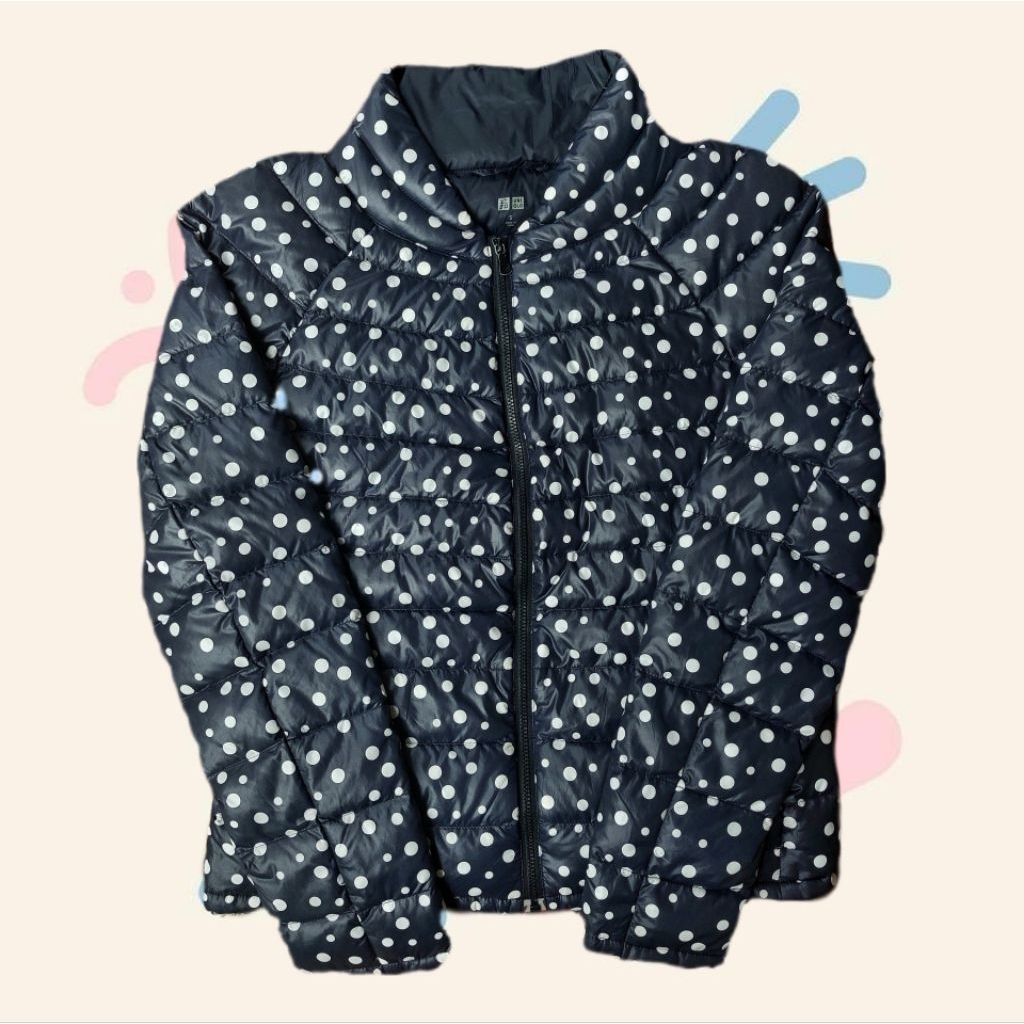 UNIQLO Ultra Light Down Jacket Polkadot Women Size S 100% Original