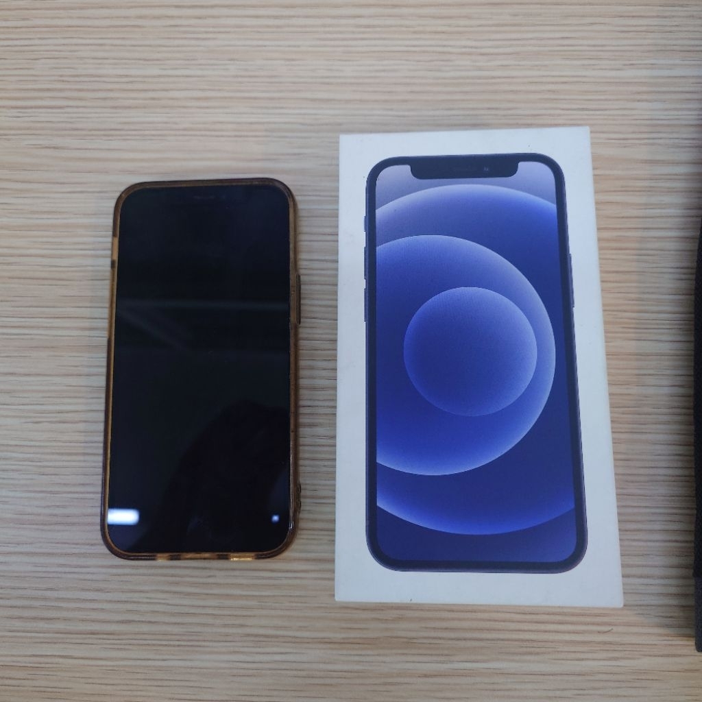 Iphone 12 Mini Ibox Resmi 64GB Hitam BH 100% MULUS FULLSET