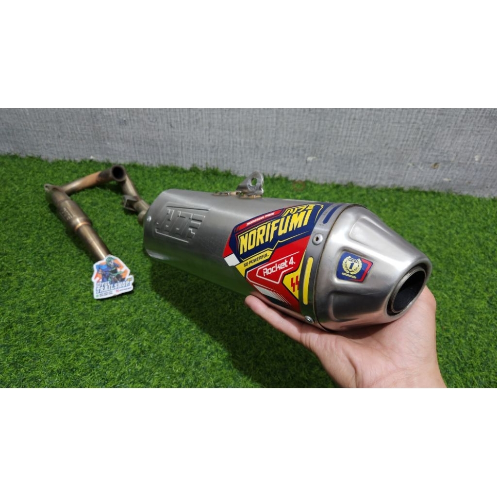 KNALPOT NORIFUMI ROCKET 4 PNP YAMAHA WR ORIGINAL STAINLESS SECOND