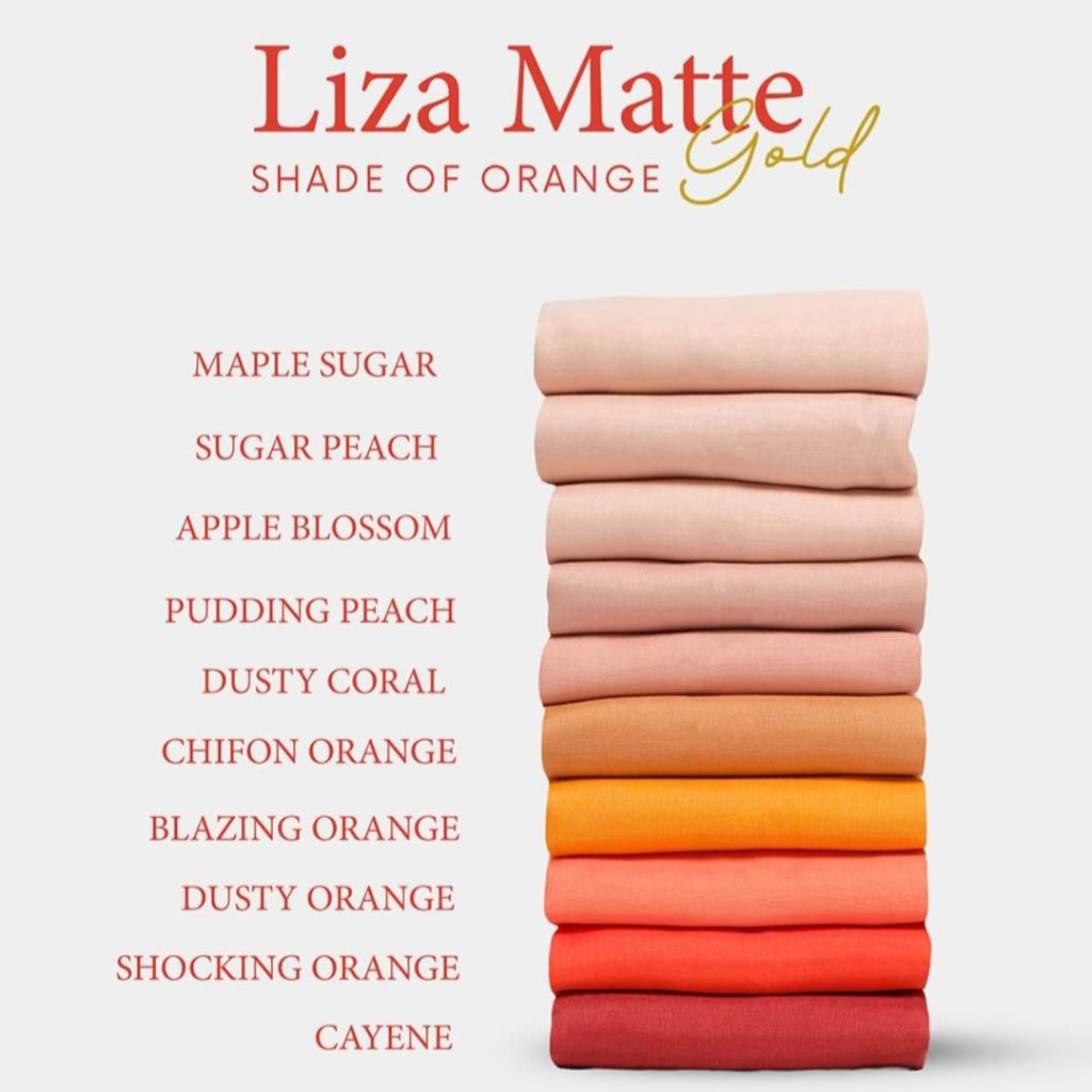 Hijab Deenay Liza Matte Gold ORANGE Series