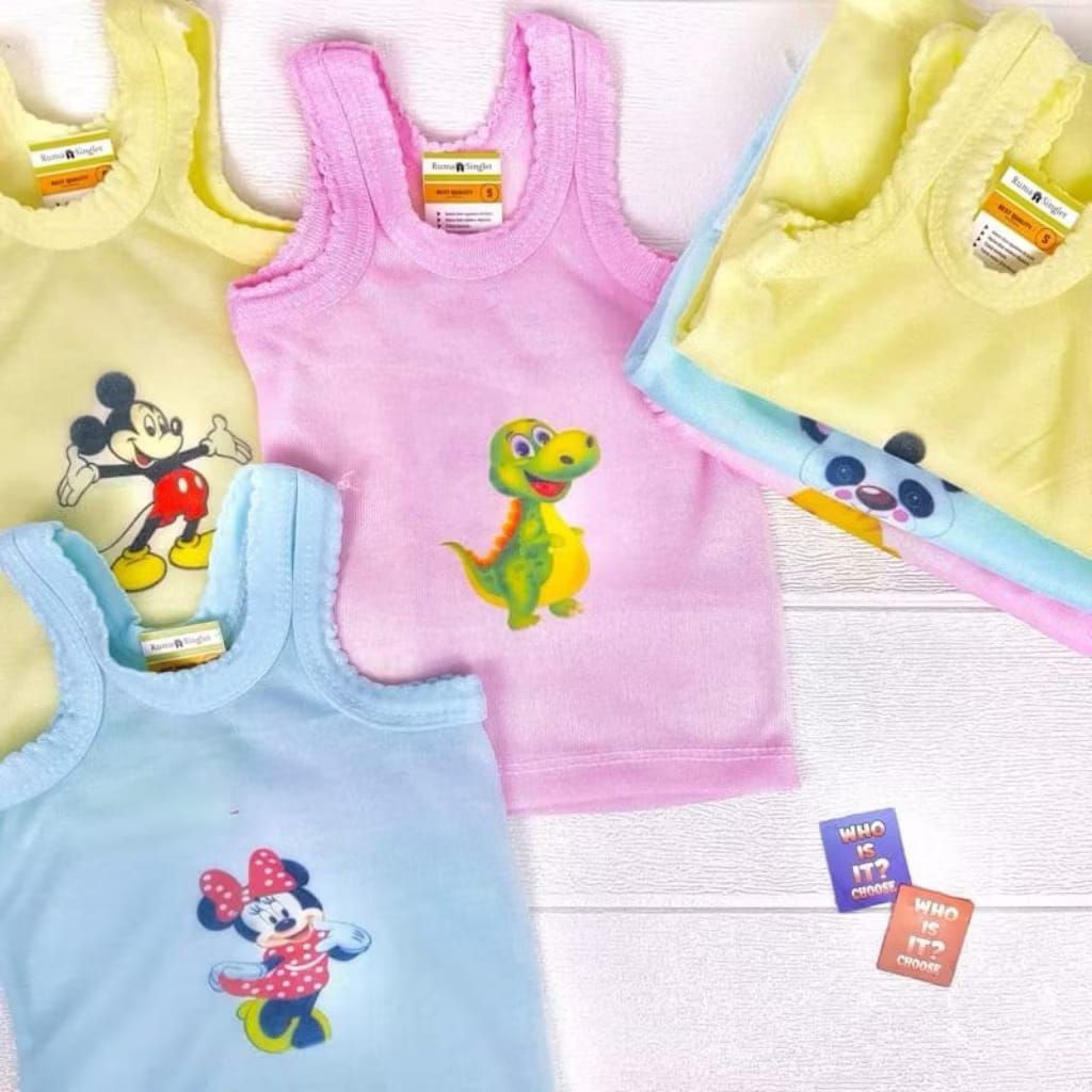 6Pcs Singlet dalam anak karakter thom / kaos dalam anak laki-laki/perempuan