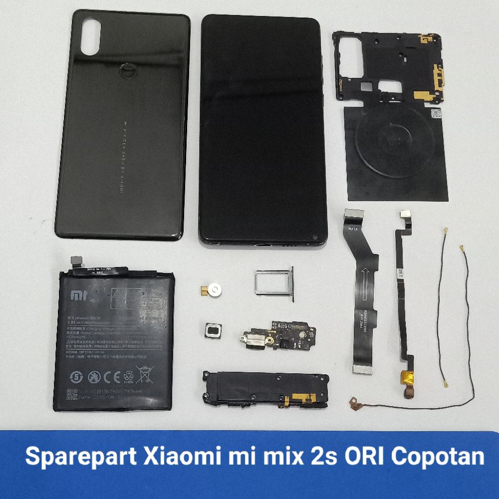 Sparepart Xiaomi mi mix 2s Second Original Copotan  Speaker atas  buzzer Loudspeaker  Simtray  vibra