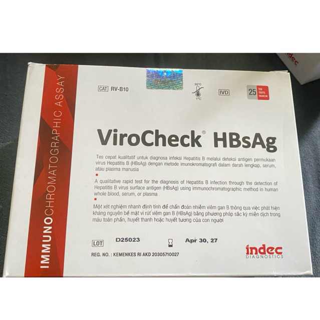 Virocheck HBSAG isi 25 test expire 2027