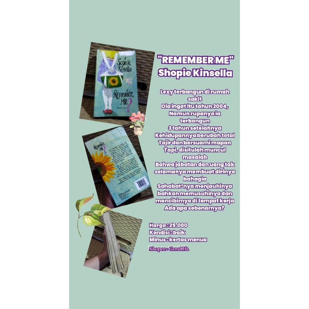 Novel Remember Me - Shopie K.