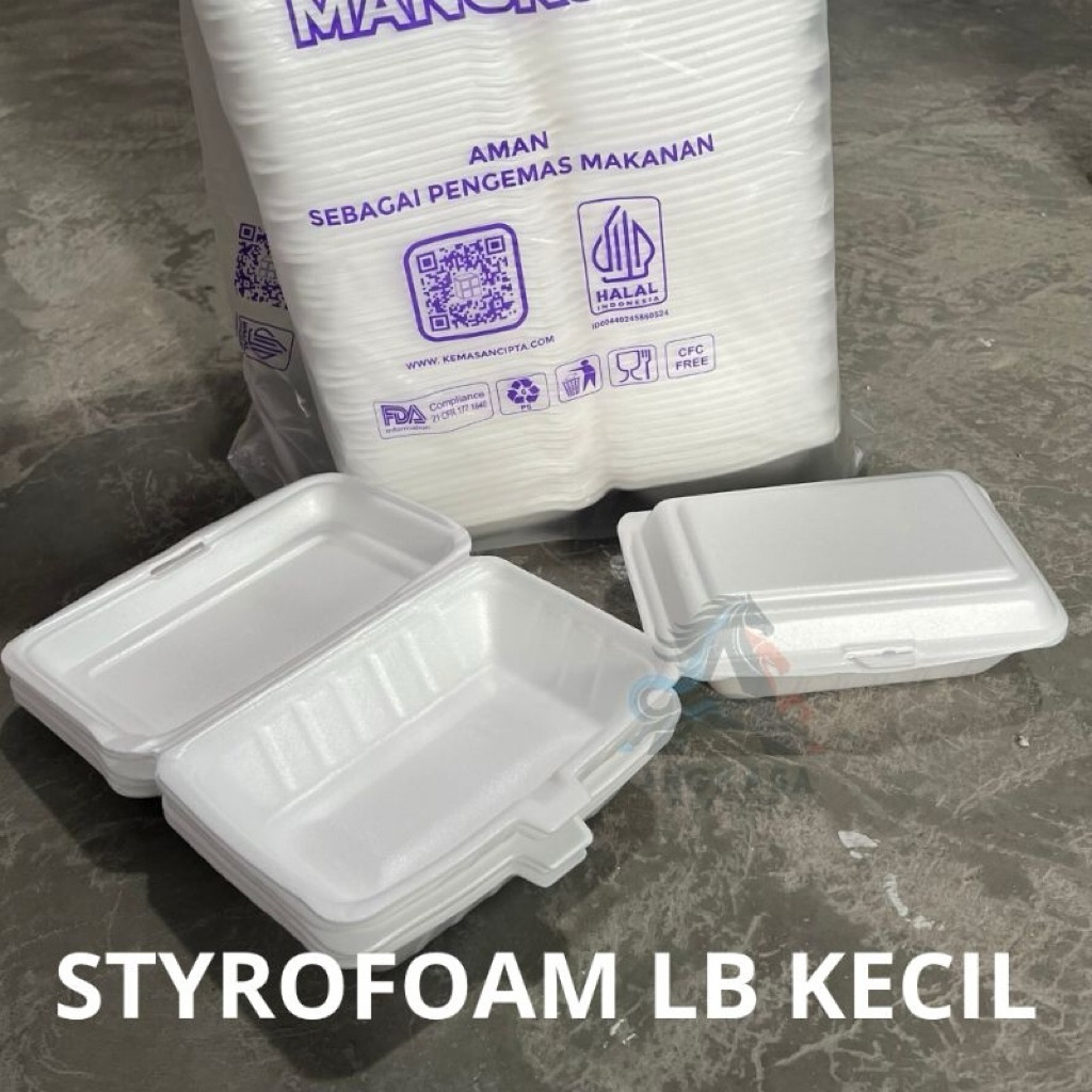 STYROFOAM KOTAK MAKAN 1 pack isi 100pcs | Styrofoam bubur | Styrofoam Nasi Goreng