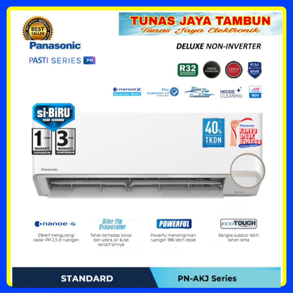 AC PANASONIC PN 12 AKJ / AC PANASONIC 1 1/2PK DELUXE STANDAR PN12AKJ / PANASONIC PN12AKJ AC 1.5 PK