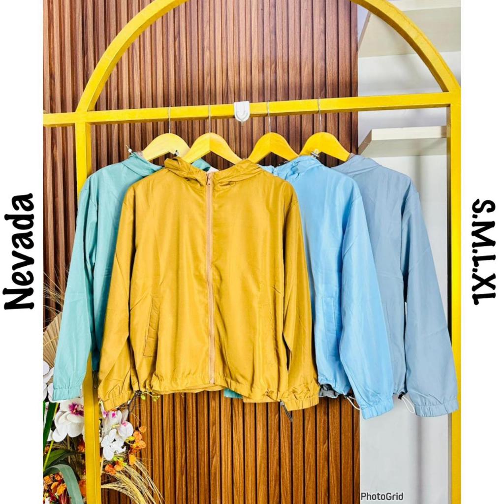 Jaket wanita parasut halus 4warna polos