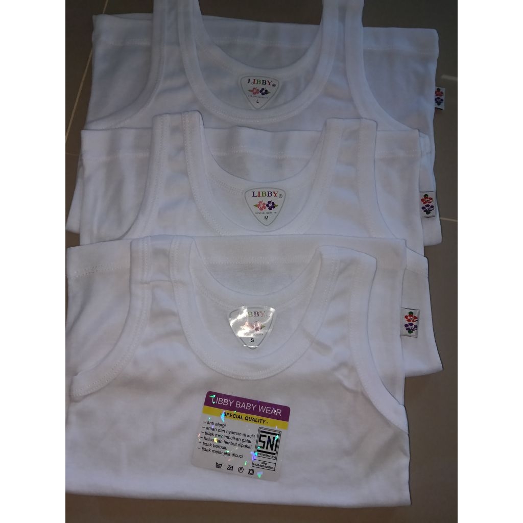 (BARU) Kaos dalam libby / Libby baby wear - harga satuan(baca deskripsi)