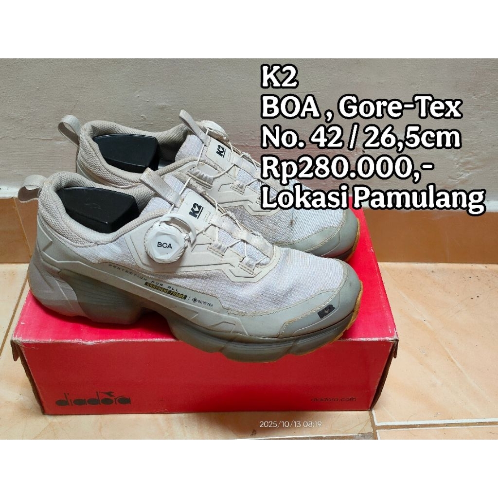 Sepatu Outdoor Tracking Trekking K2 size 42