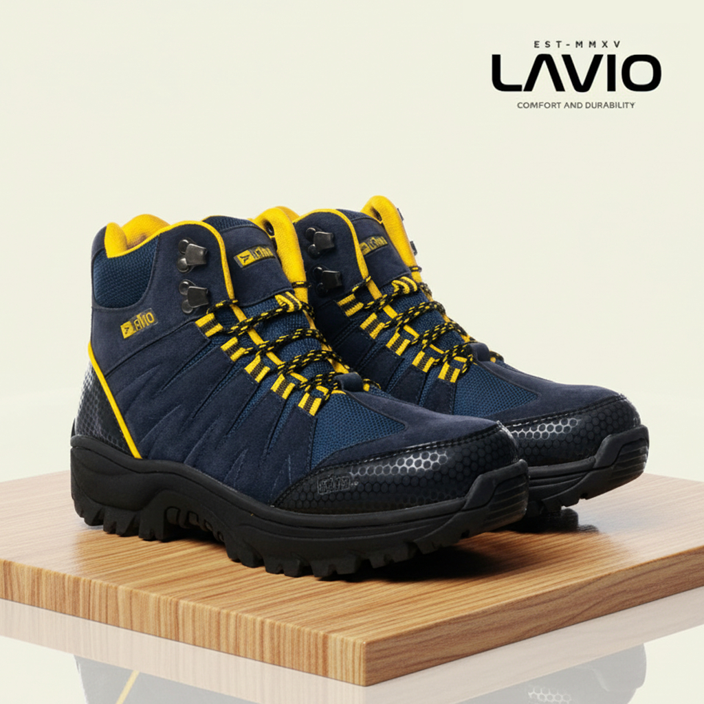 Sepatu Safety LAVIO | Safety Shoes Mid Cut Ujung Besi Tipe LE-355 Lavio Exo