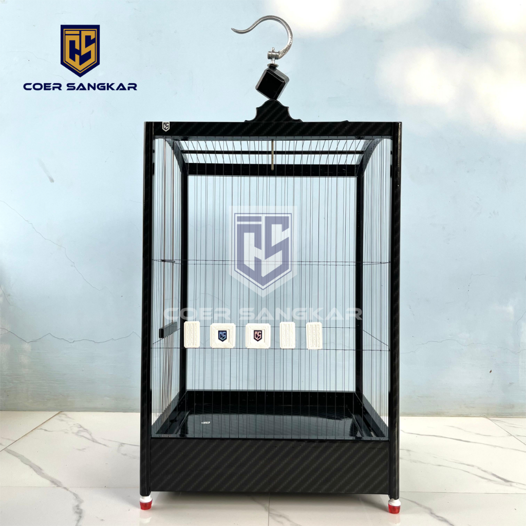 COER SANGKAR SENAR MOTIF CARBON SANGKAR KOTAK NO.2 (43X38 CM) SANGKAR KENARI