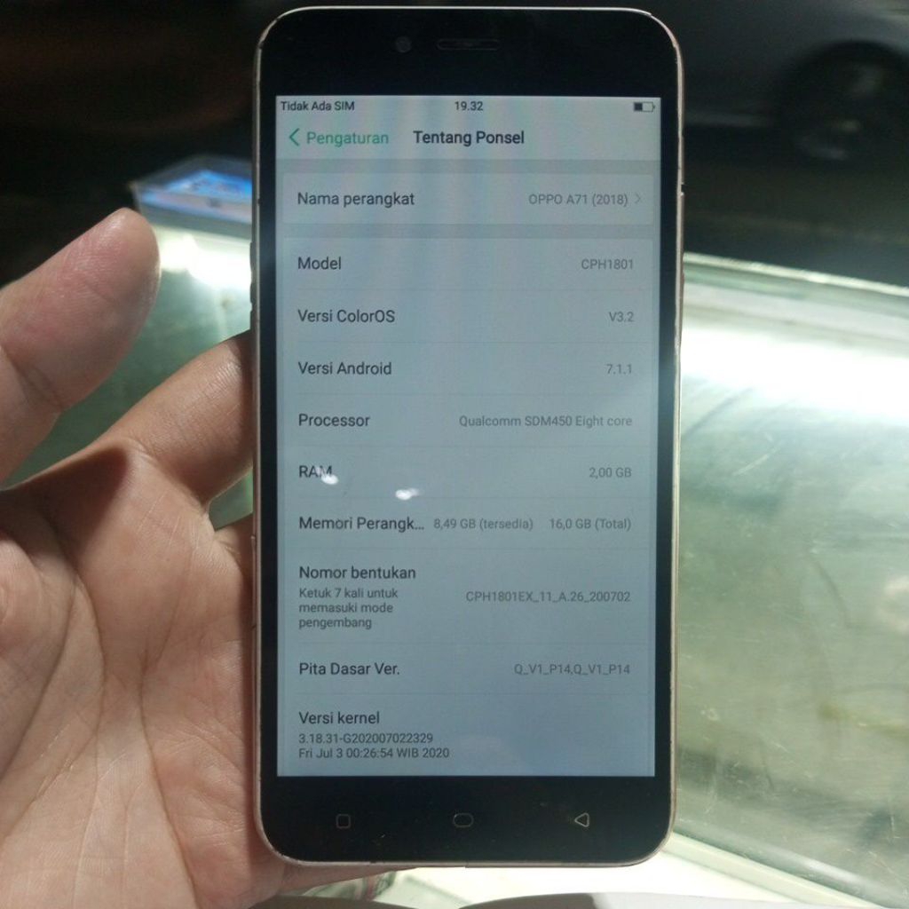 hp second Oppo a71 2018