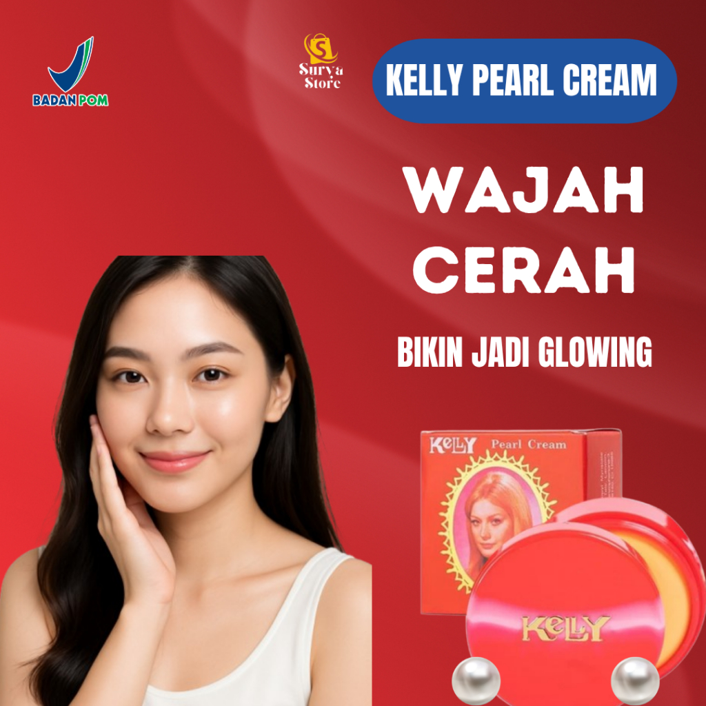 Pemutih Wajah Kelly Pearl Cream Krim Bpom Flek Hitam Membandel Penghilang Flek Hitam Di Wajah Cream 