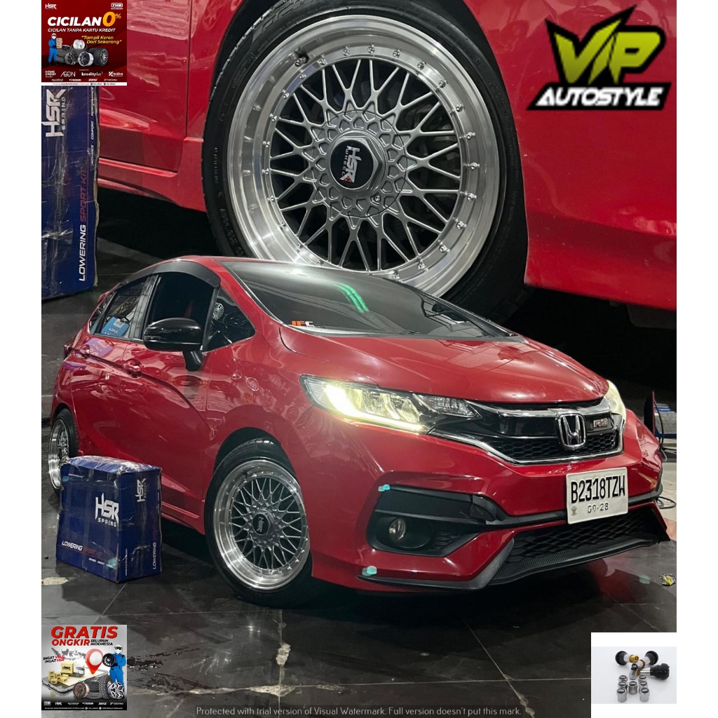 Velg Modelan BBS Ring 16 Lebar 7,5-8,5 Pcd 4X100-4X114,3 ET35-25 Di Pasang Mobil Jazz - Hsr Wheel
