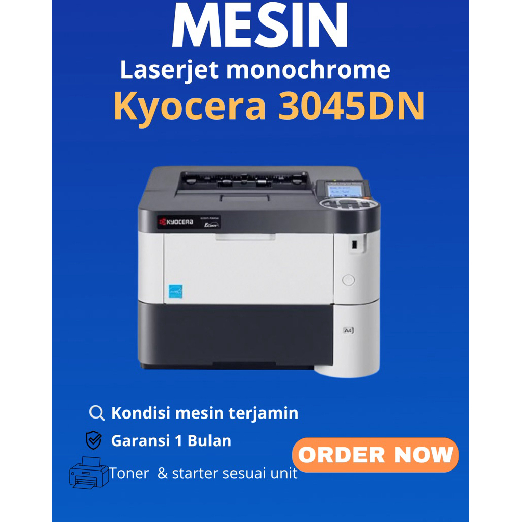 Kyocera FS-3045DN Printer & Fotocopy A4 Hitam Putih – Mesin Multifungsi Hemat Untuk Kantor & Usaha