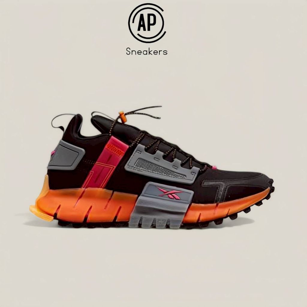 Sepatu Reebok Zig Kinetica  "Black Pink Orange"