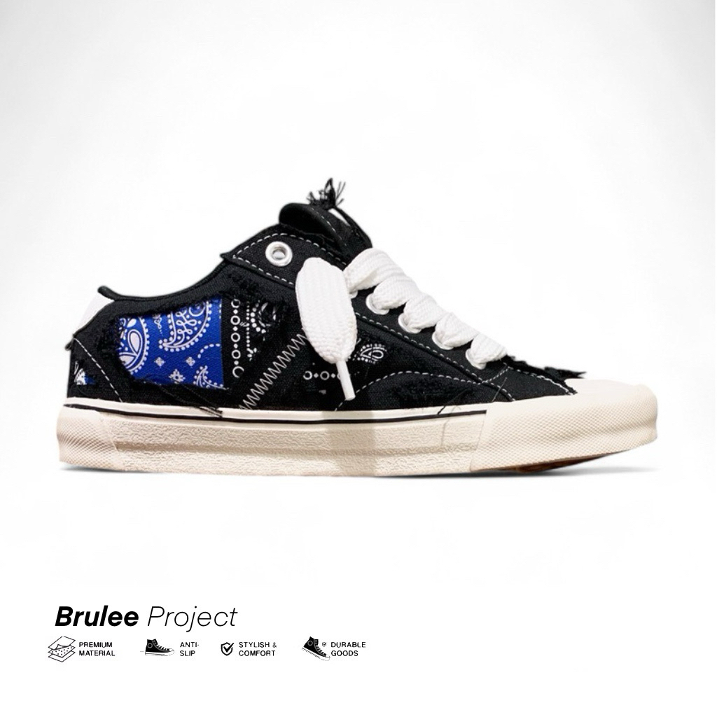 Brulee Project - Destroy Obeshoes - Black White | Sepatu Gemuk Pria Wanita