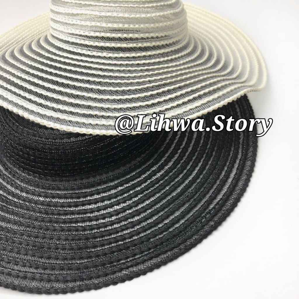 1 PC - TOPI PANTAI BUNDAR / TOPI PANTAI RAJUT / TOPI PANTAI TRANSPARAN