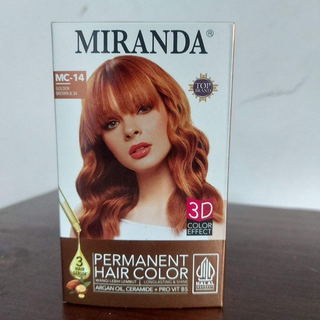Semir Pewarna Rambut Miranda MC-14 Golden Brown 1 Box