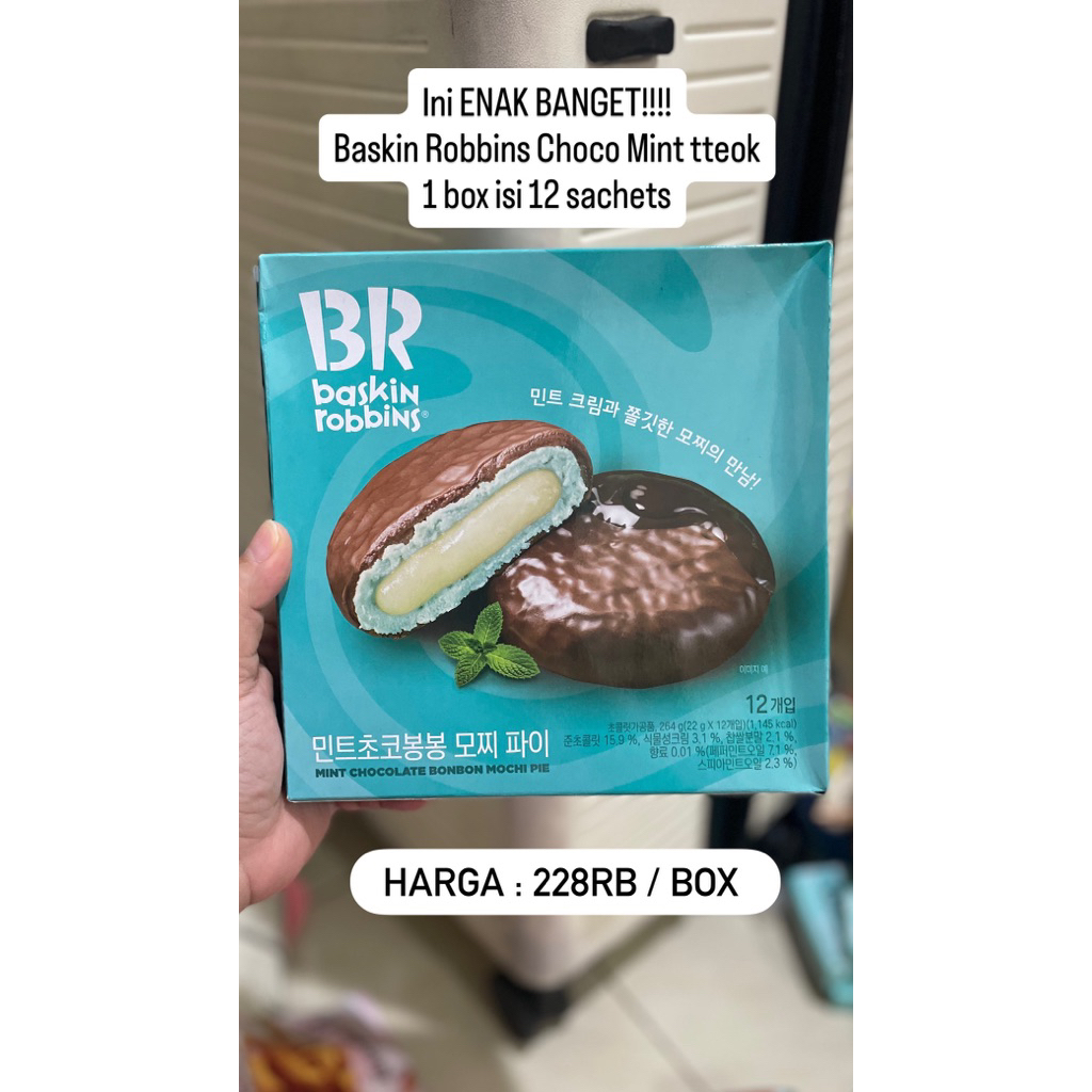 Baskin Robbins Korea Mint Choco Tteok isi 12