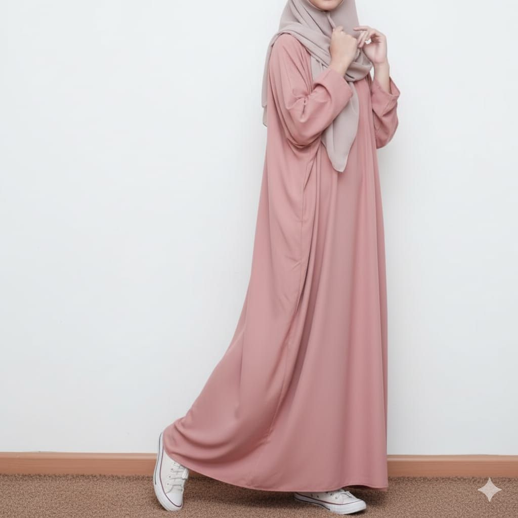 Abaya Turkey | gamis arab cringkel | kaftan Batwing | Gamis Polos Jumbo