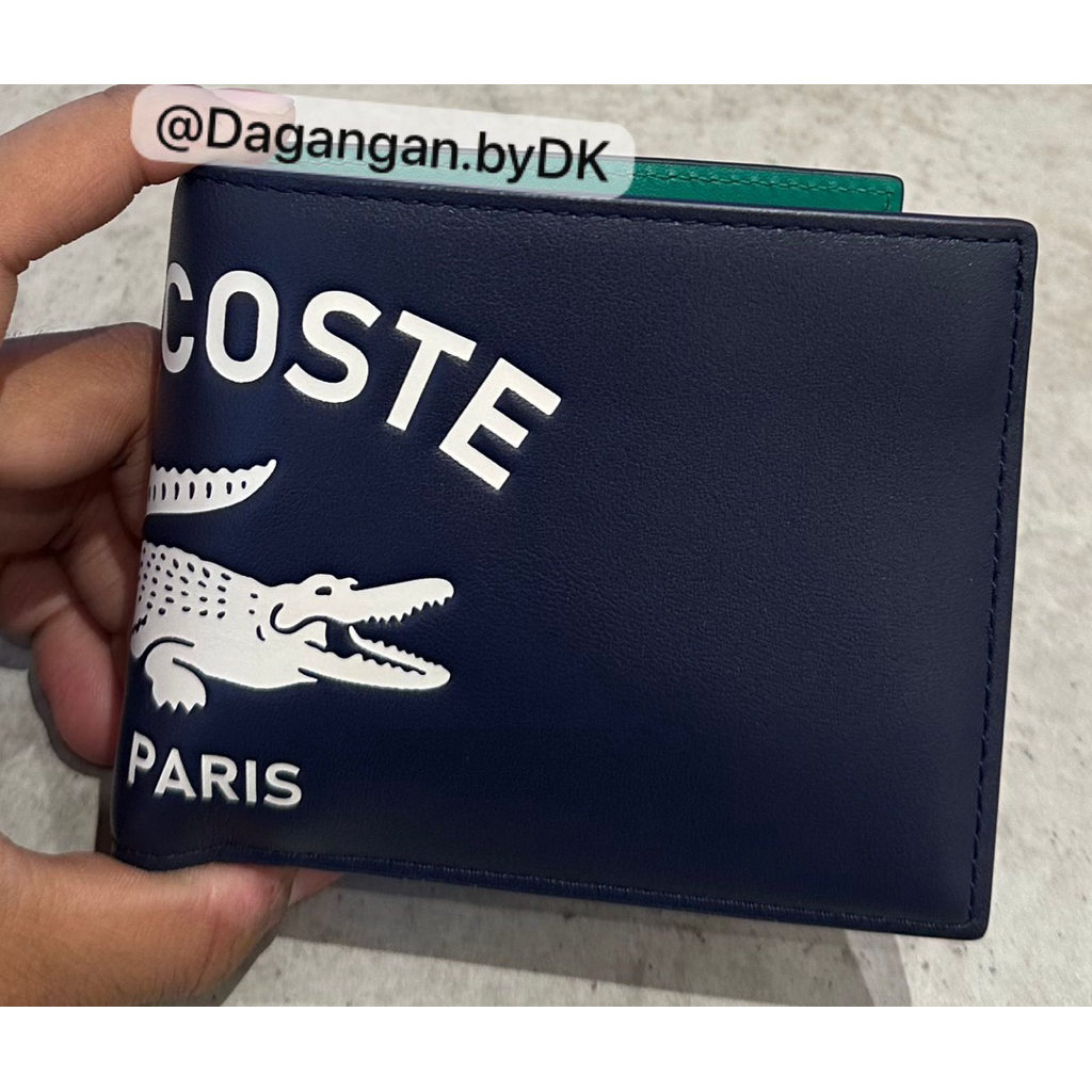 Dompet Lacoste Big Logo Original Barang Resmi 100% Dark Navy