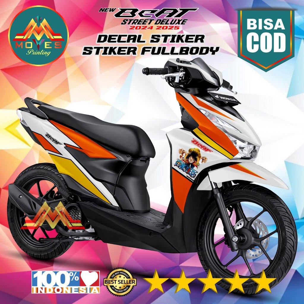 Decal Stiker Motor Full Body Honda Beat Deluxe 2024 2025 Anime