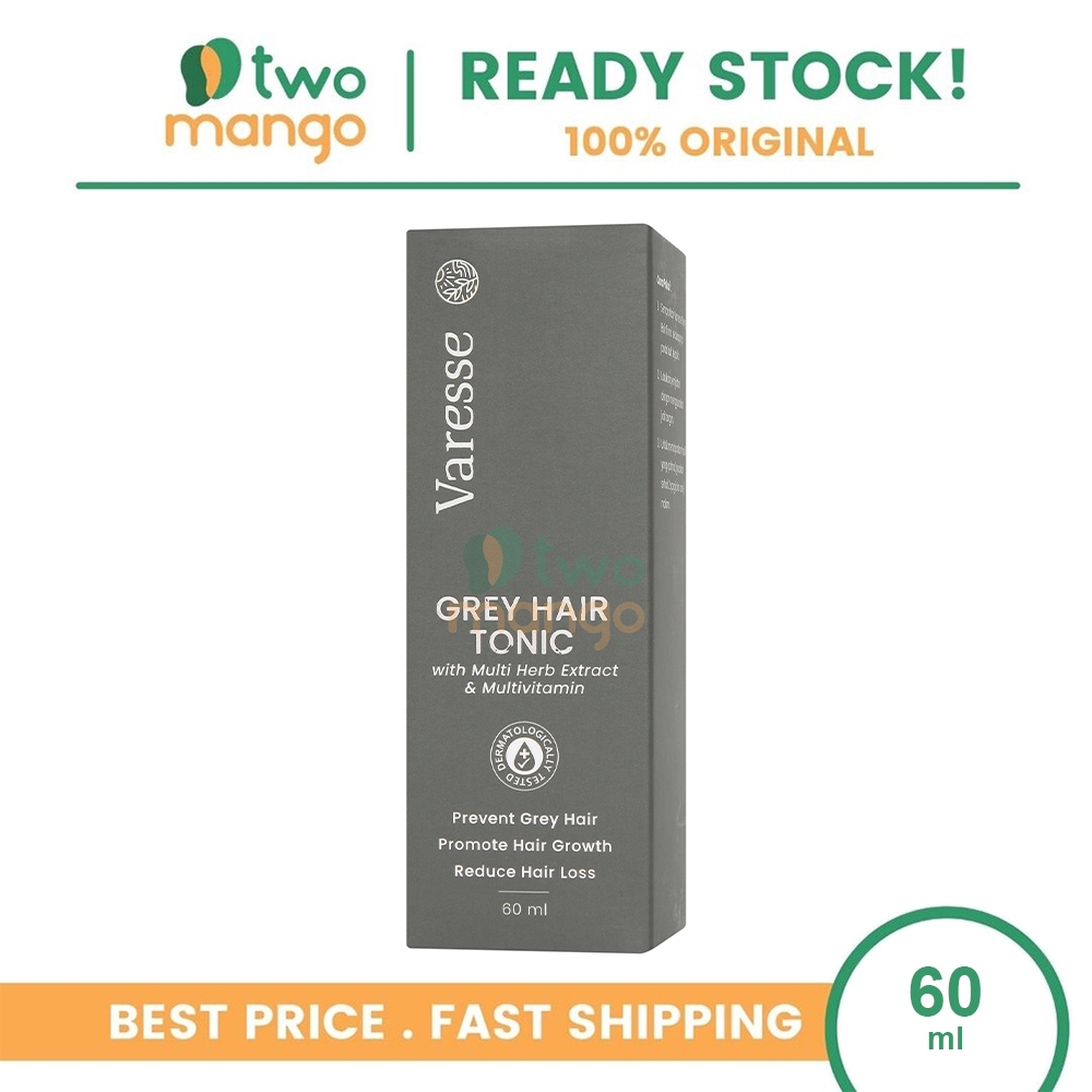 VARESSE GREY HAIR TONIC - 60ML | Menghitamkan Uban, Rambut Rontok dan Menutrisi Rambut