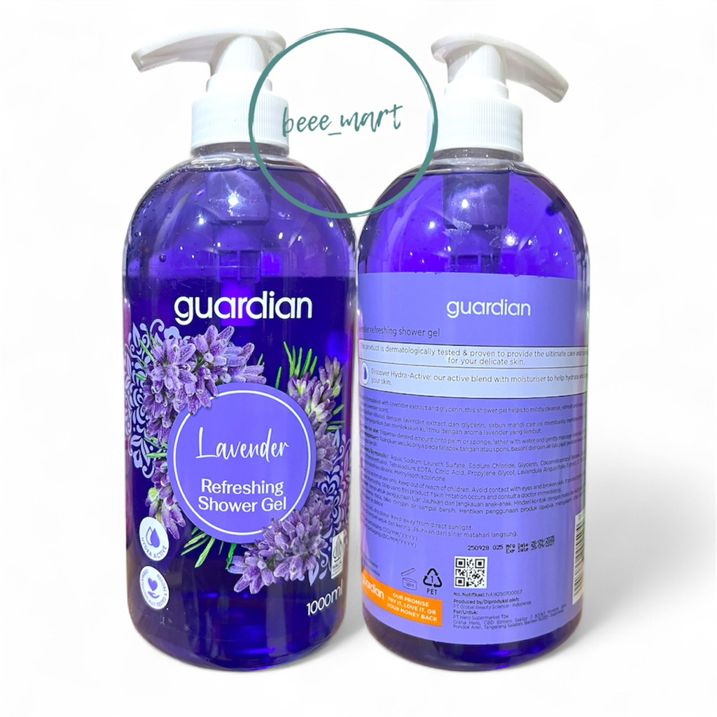 Guardian Refreshing Body Wash Shower Gel 1L Lavender